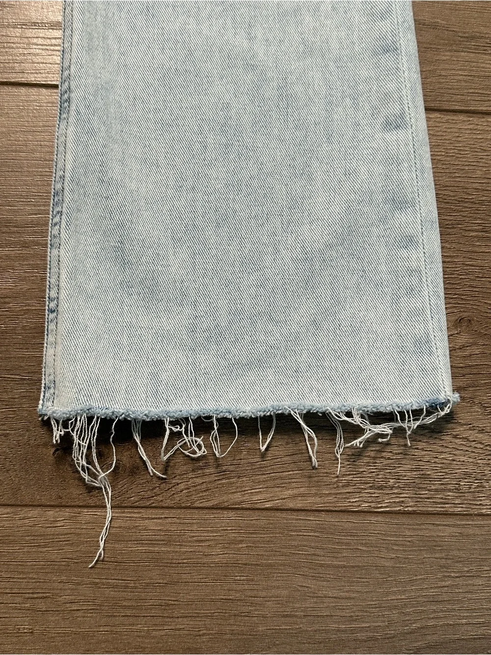 Rag & Bone Nina High Rise Ankle Flare Stretch Frayed Blue Jeans Size 24